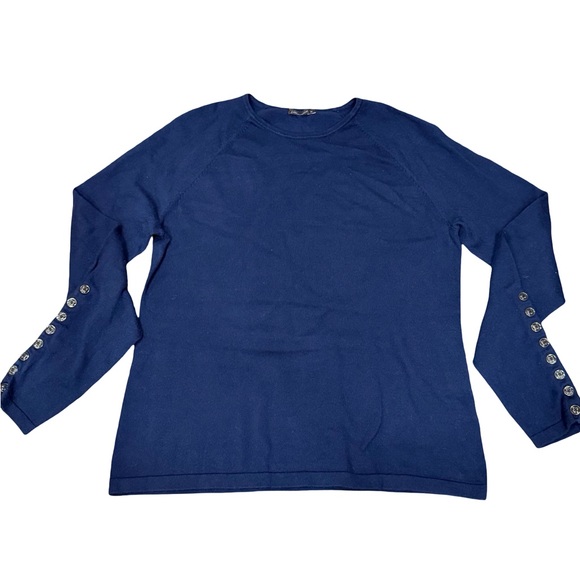 ✨ J. McLaughlin Jamey Sweater Navy Blue - Women’s Size Medium ✨ - Picture 2 of 15